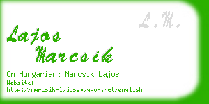 lajos marcsik business card